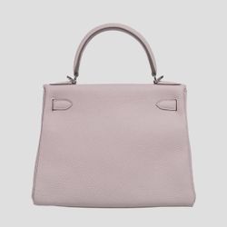 Hermes Kelly 28 togo cowhide silver buckle one-shoulder Kelly bag handbag (45)67