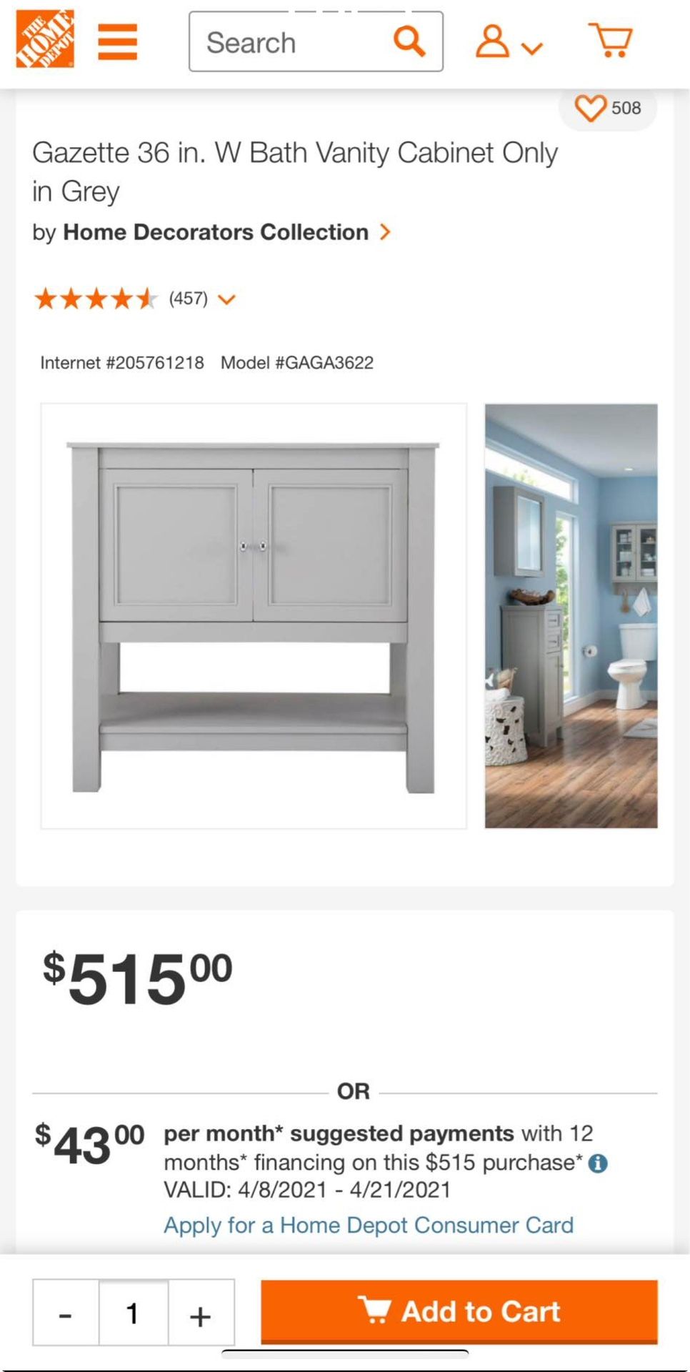 Vanity Cabinet