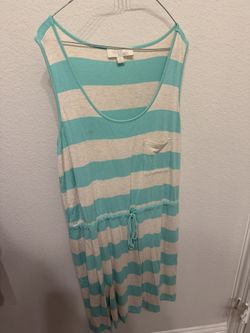 Olive & Oak Women’s Blue Striped Tank Dress Medium