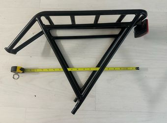 Black Rear Bike Rack with Tail Light
