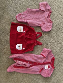 3 month Santa outfits and pj