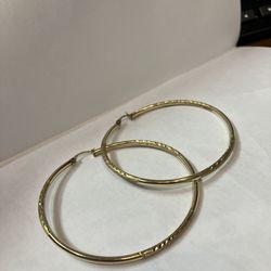 14k gold hoop earrings #111130-1 MJ