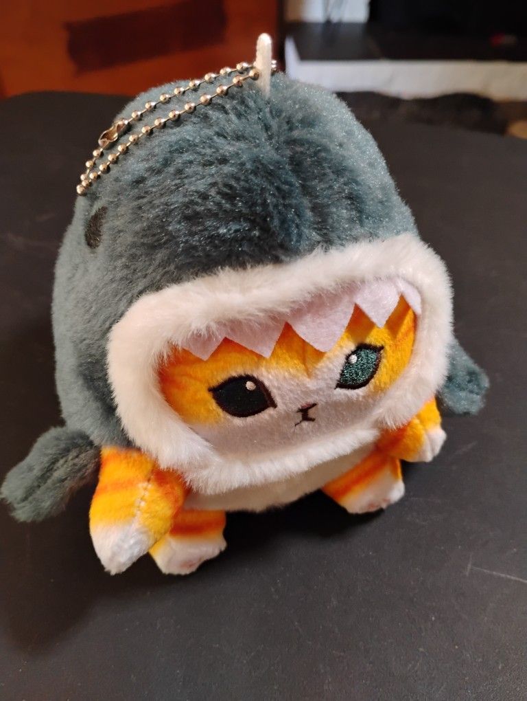 Cat Shark Stuffed Animal Keychain