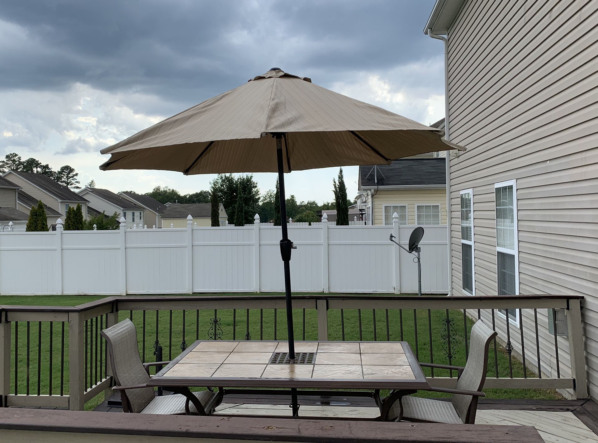 Patio Set (2 Chairs & 8ft Umbrella)