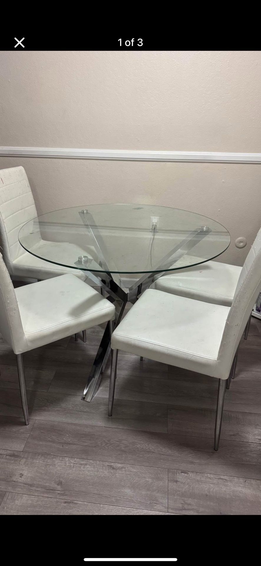 Glass Round Dining Table