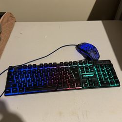 LED USB Keyboard and Mouse Set Flagpower 
