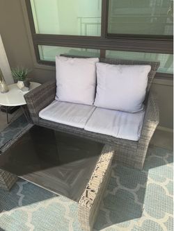 Outdoor wicker balcony furniture