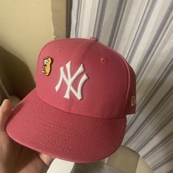 Men’s New Era New York Yankees 1999 World Series Pink 59FIFTY Fitted Hat 7 1/4
