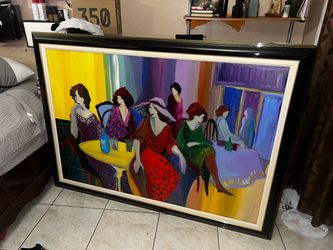 Large Framed Figurative Oil Painting
