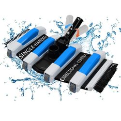 Pool Vacuum Head with Direction-Control Handle - Extra-Wide 4LB Professional Weighted Vac Heads Brush & Wheels for Vinyl Liner-Deep Cleaning for Ingro