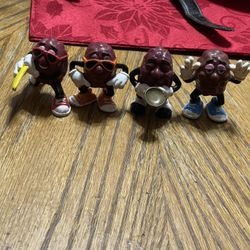 1987 Hardee’ California Raisins Set Of 4
