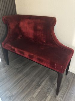 Red Velvet Chaise