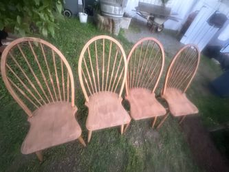 Classic hardwood Windsor chairs