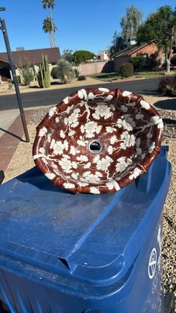 Italian Wash Basin Floral Design 