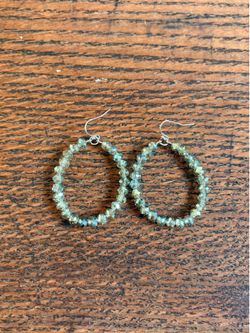 Beautiful light green earrings
