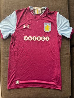 Aston Villa FC 2017-2018 Unibet Football Jersey Shirt Men’s  Size Medium  NWT