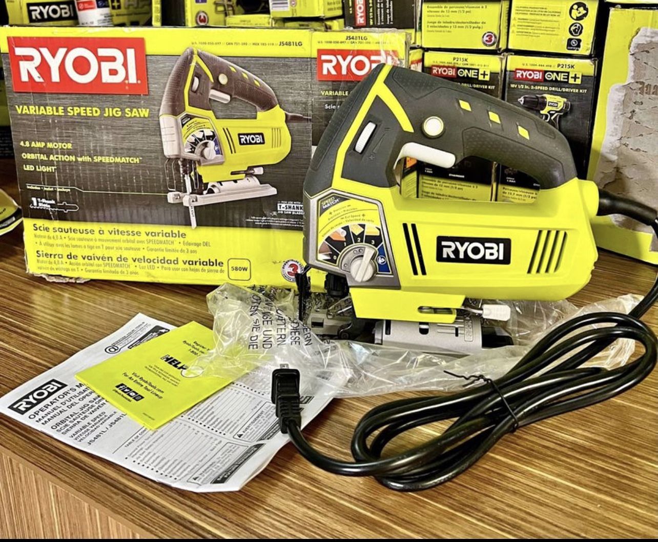 RYOBI 4.8 Amp Corded Variable Speed Orbital Jig Saw