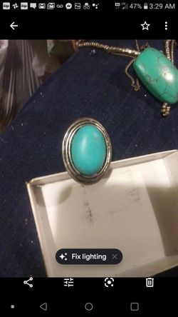 3 turquoise rings