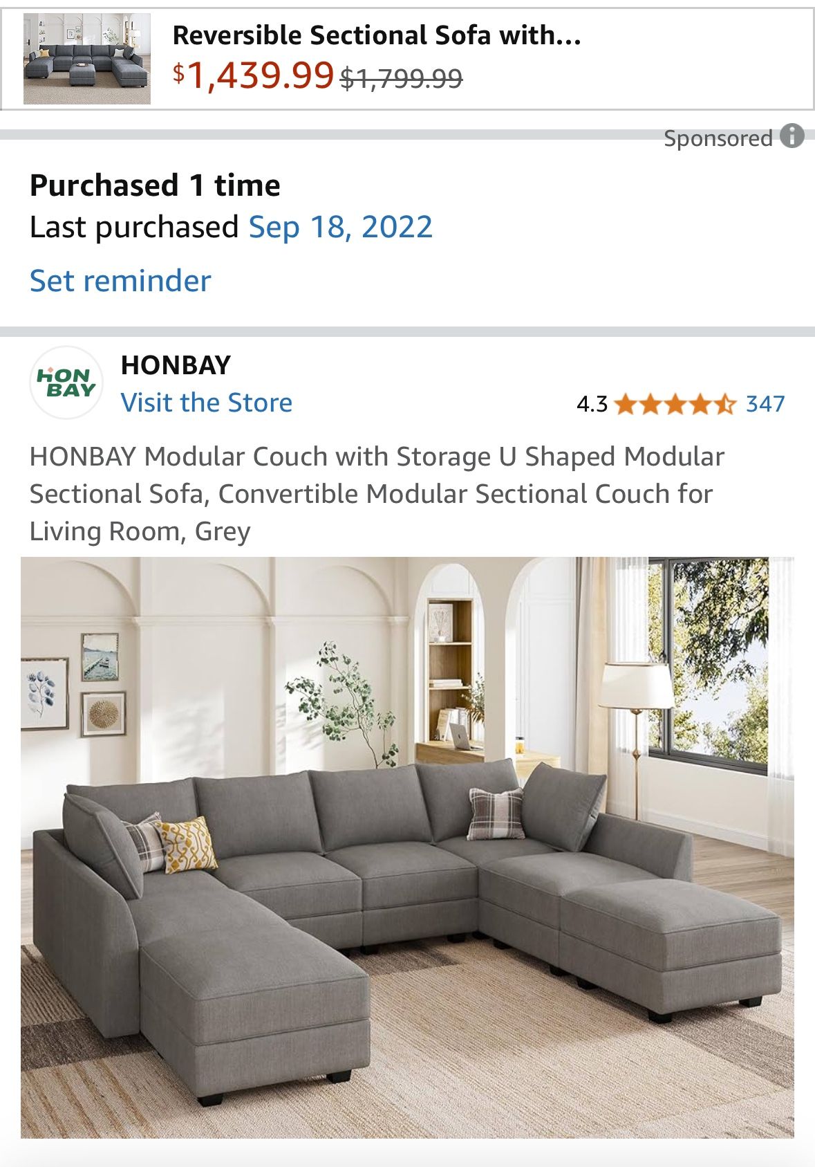 Modular Sectional Sofa With Storage