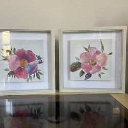 🌸 Set of 2 Floral Watercolor Wall Art Add a fresh and elegant touch to your home!