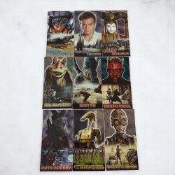 1999 Topps Star Wars Episode 1 Widevision Mirror Foil Card Set Of 9 Collectibles