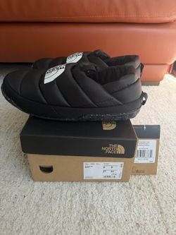 the north face nuptse mule slipper black size 9 new