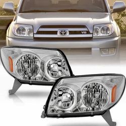 2003-2005 Toyota 4Runner Headlight Halogen Set Driver and Passenger Side  OEM