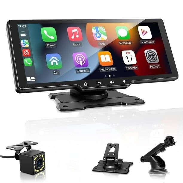 NEW 10.2." Touchscreen with Wireless Carplay & Android Auto,1080p Backup Camera, Mirror Link, GPS