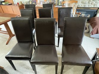 8 Dining Room vinyl chairs- FREE