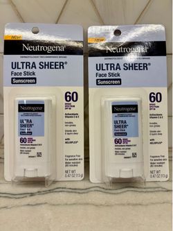 New Neutrogena Ultra Sheer Face Stick Sunscreen SPF 60.