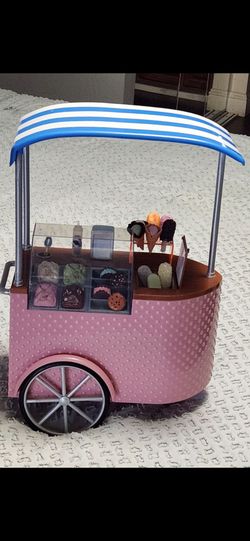 Our Generation Two Scoops Ice Cream Cart for 18"doll