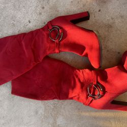 Women Red Heel Boots