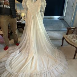 Antique Gunny Sac Style Wedding Dress Guess Is Size 4