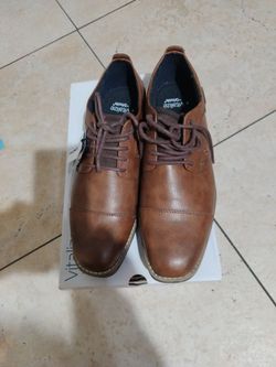 Vitalize Ortho Men's Size 9 Medium Brown Dress Shoes Kohl's Donate tan Oxfurd casual tie laces