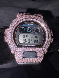 Custom Moissanite Iced Out Casio G-Shock DW6900 Watch