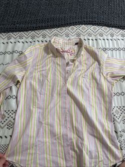 Robert graham women’s large Striped Button-Up Long Sleeve Shirt $15