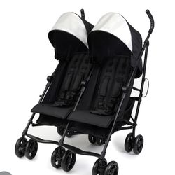 Summer Infant 3Dlite Double Convenience Lightweight Double Stroller For Infant & Toddler With Aluminum Frame, Two Large Seats With Individual Recline,