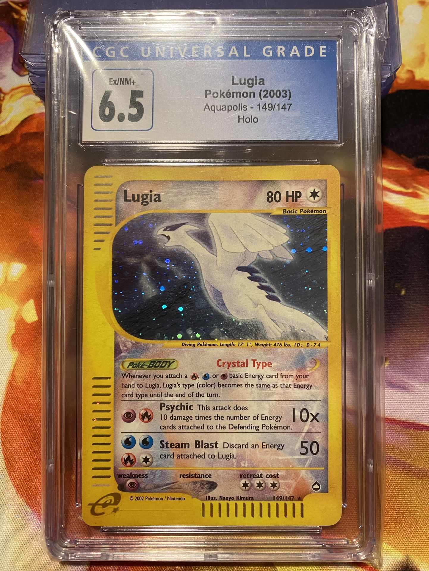 Crystal Lugia Aquapolis Secret Rare Pokémon Card