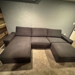 IKEA kivik sectional with ottoman