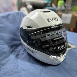 NEW White LEM Motorcycle Helmet • Size XL