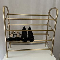 Beautiful Golden Shoe Rack
