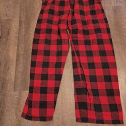 Men size large checkered pajama pants