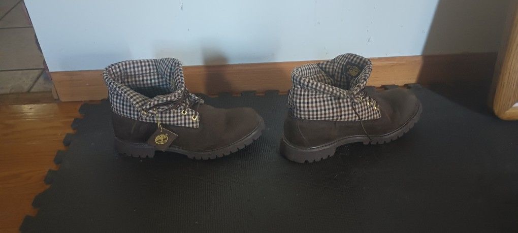 Timberland Woolrich Limited Edition Roll Top Brown Shoes for Men  Size 12