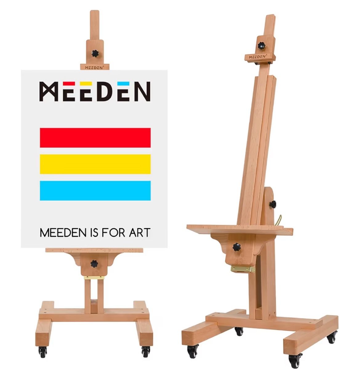 Meeden Easel - Solid Wood - NEVER USED - Castor Wheels W/ Lock