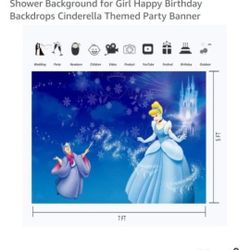 Cinderella Backdrop 
