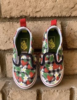 Vans Slip Ons Strawberry Print