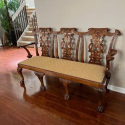 Antique Wooden Bench 