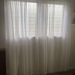 8 Panels Sheer Curtains 