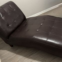 Very Comfortable Faux Leather Chaise