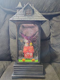 Peanuts Halloween lantern (Snoopy and Woodstock) with lights and music,